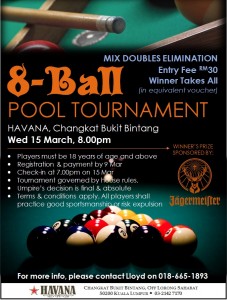 Pool Tournament Poster Doubles With Jaeger 20Feb17